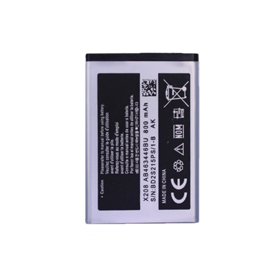 Battery AB463446BU for Samsung Galaxy SGH-C130/E1272/D520/D720/E210/E218/E250/E380/E500/E870/X150/X200/X208/X520/X530/X568/E1200 800mAh